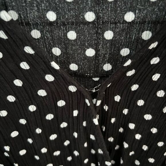 Gray by Grayson Social Plus Size Black and White Polka Dot Dress EUC - Picture 13 of 13